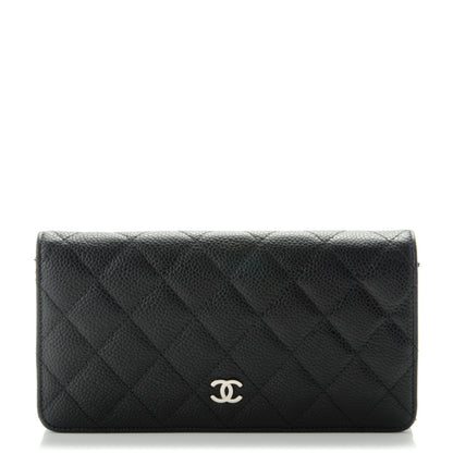 Chanel Caviar Quilted Yen Wallet Black 1 of 8