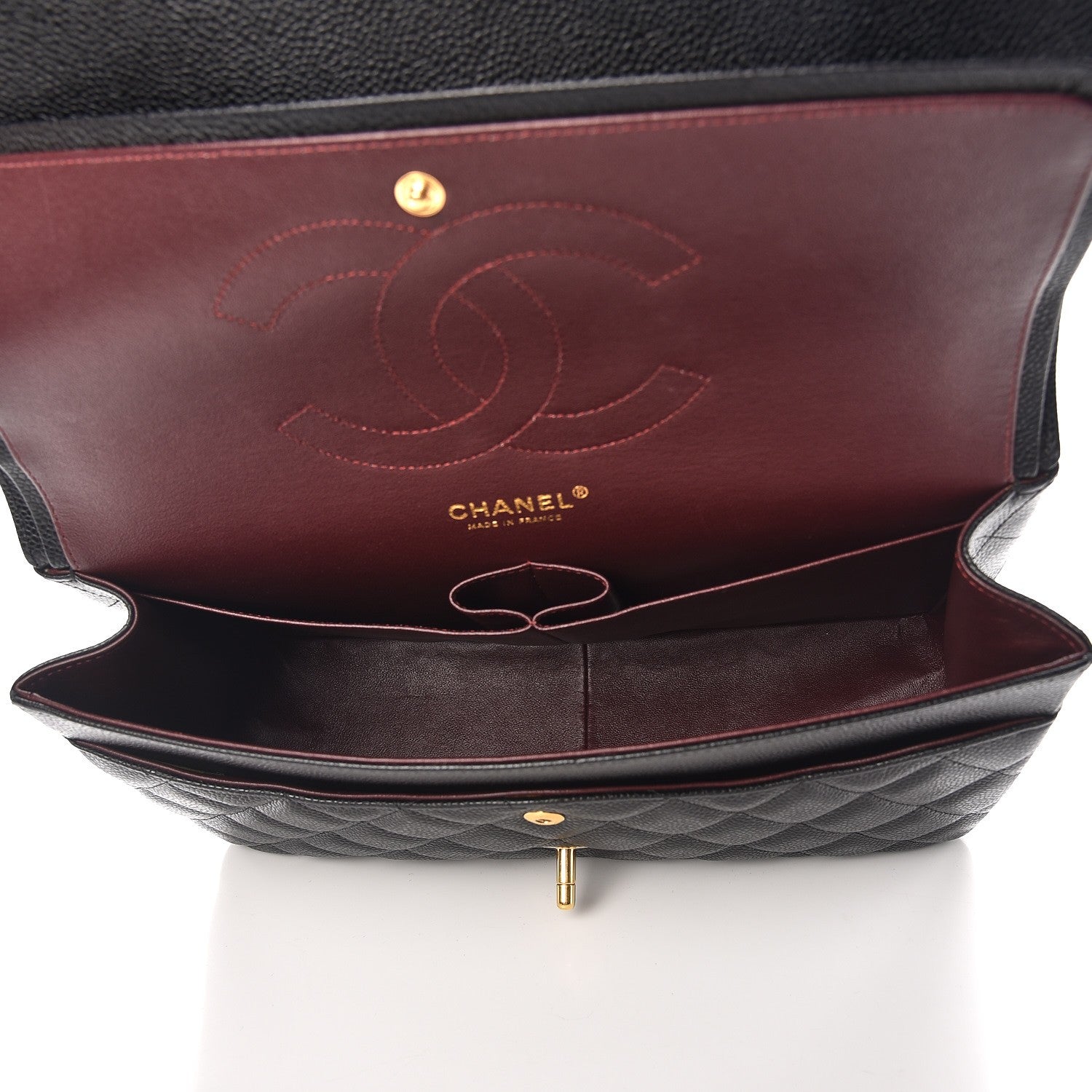 Chanel Caviar Quilted Jumbo Double Flap Black 6 of 9