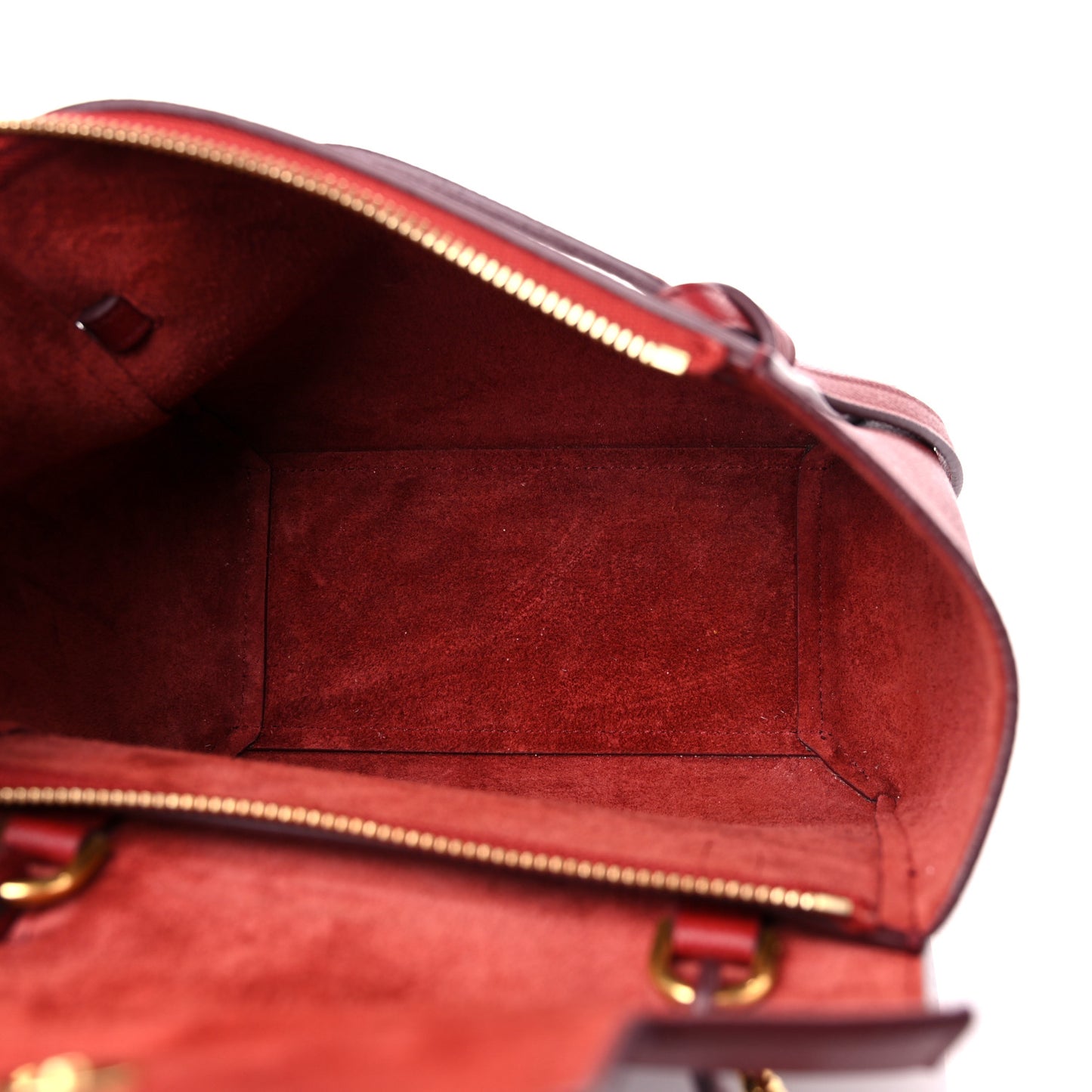 Grained Calfskin Nano Belt Bag Ruby