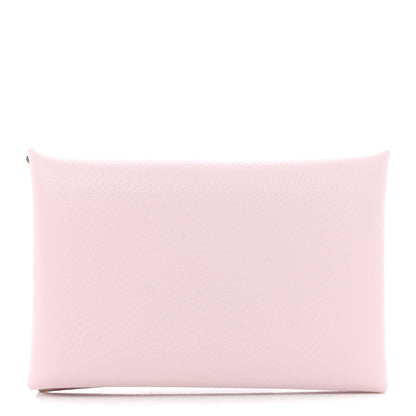 Hermes Evercolor Calvi Card Case Mauve Pale 1 of 8