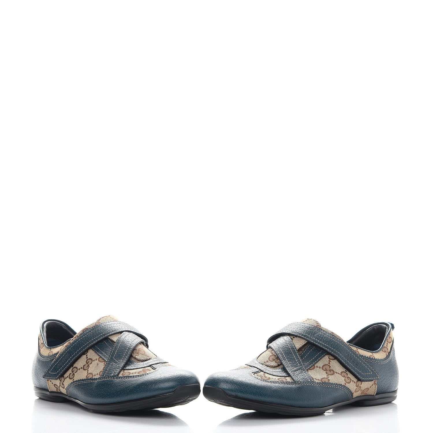 Gucci Monogram Velcro Sneakers 11 Blue 6 of 10