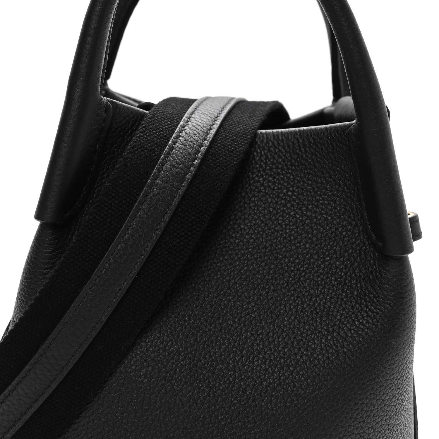 Loro Piana Grained Calfskin Micro Bale Bag Black 7 of 9
