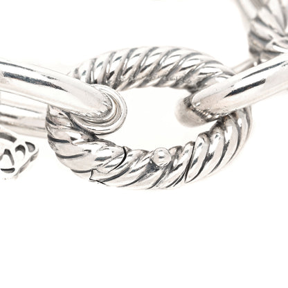 David Yurman Sterling Silver 18K Yellow Gold 19mm Extra Large Oval Link Bracelet 3 of 5