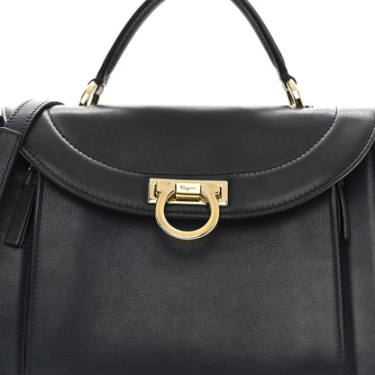 Salvatore Ferragamo Calfskin Sofia Rainbow Top Handle Bag Blue 9 of 21