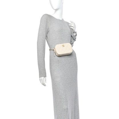 Chanel Caviar Quilted Waist Bag White 2 of 11
