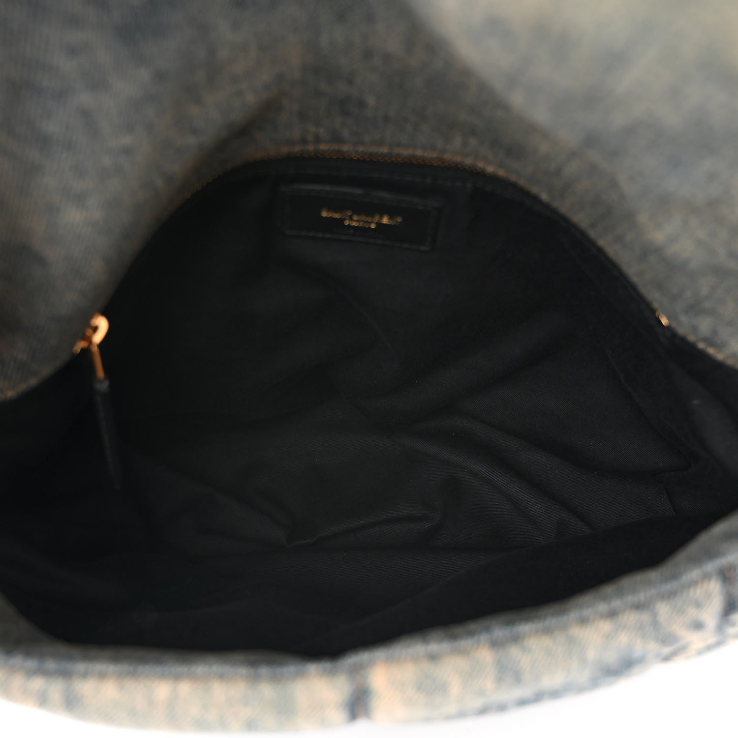 Saint Laurent Denim Quilted Medium Loulou Puffer Monogram Chain Satchel Blue Black 5 of 10