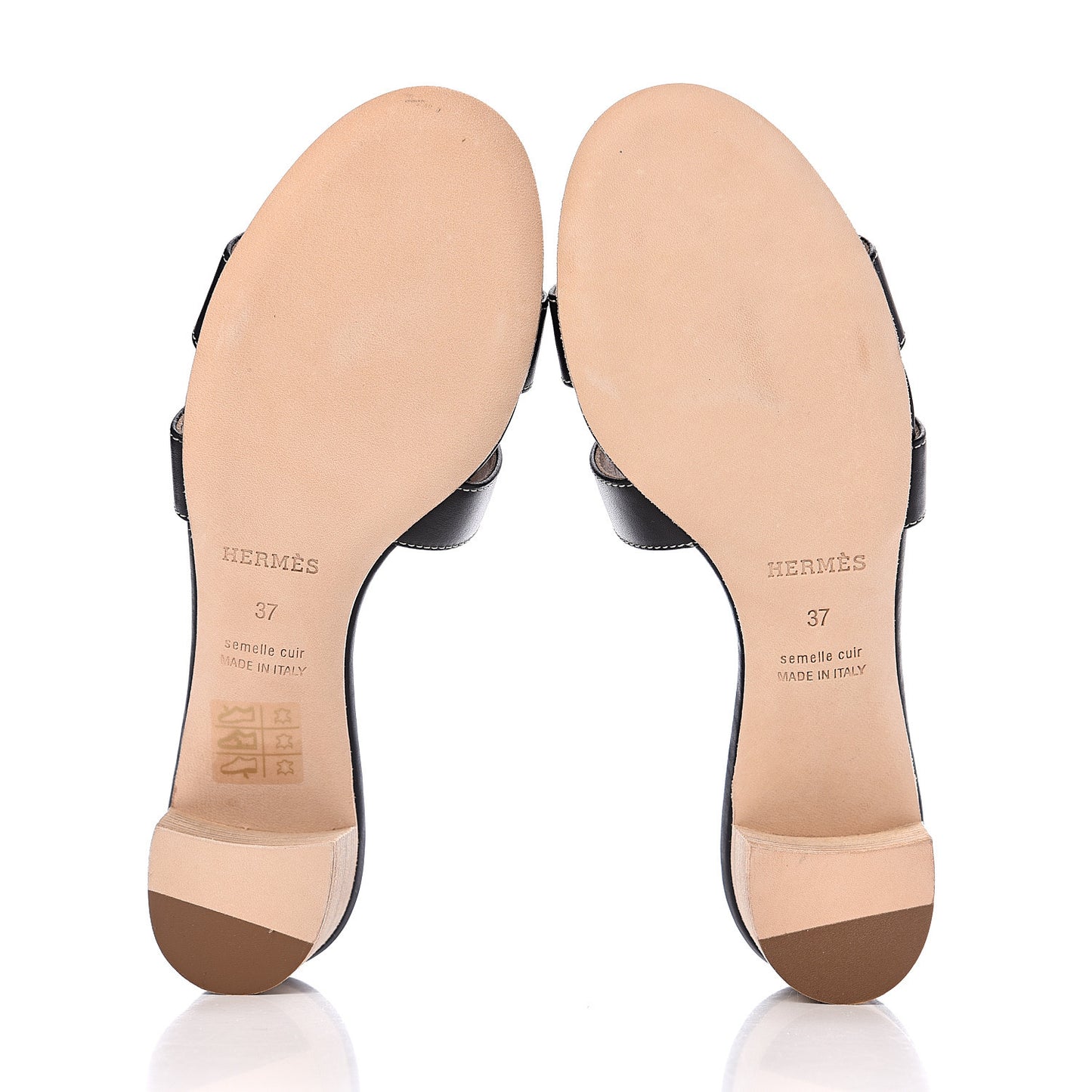 Calfskin Oasis Sandals 37 Black