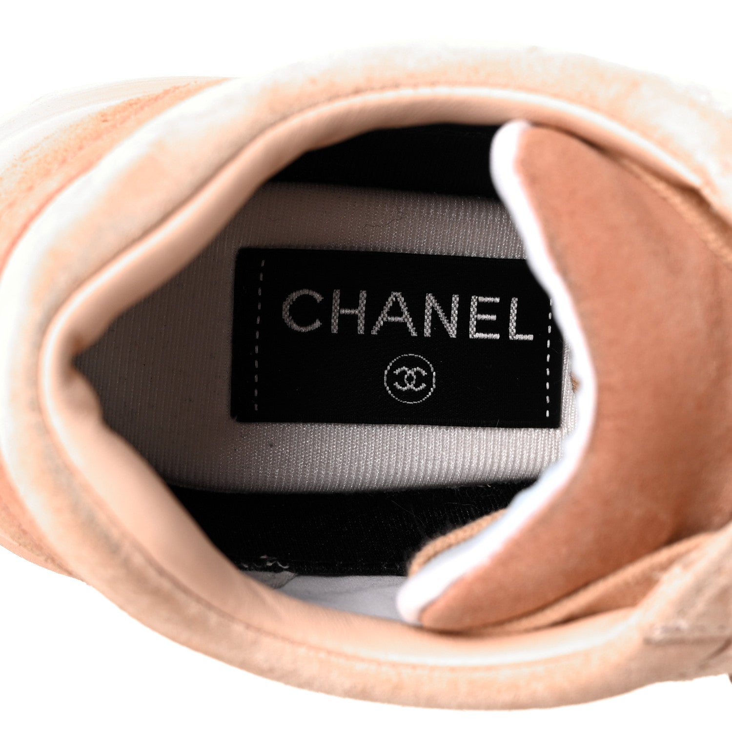 Chanel Nylon Lambskin Suede Calfskin CC Sneakers 37 Pink 7 of 7