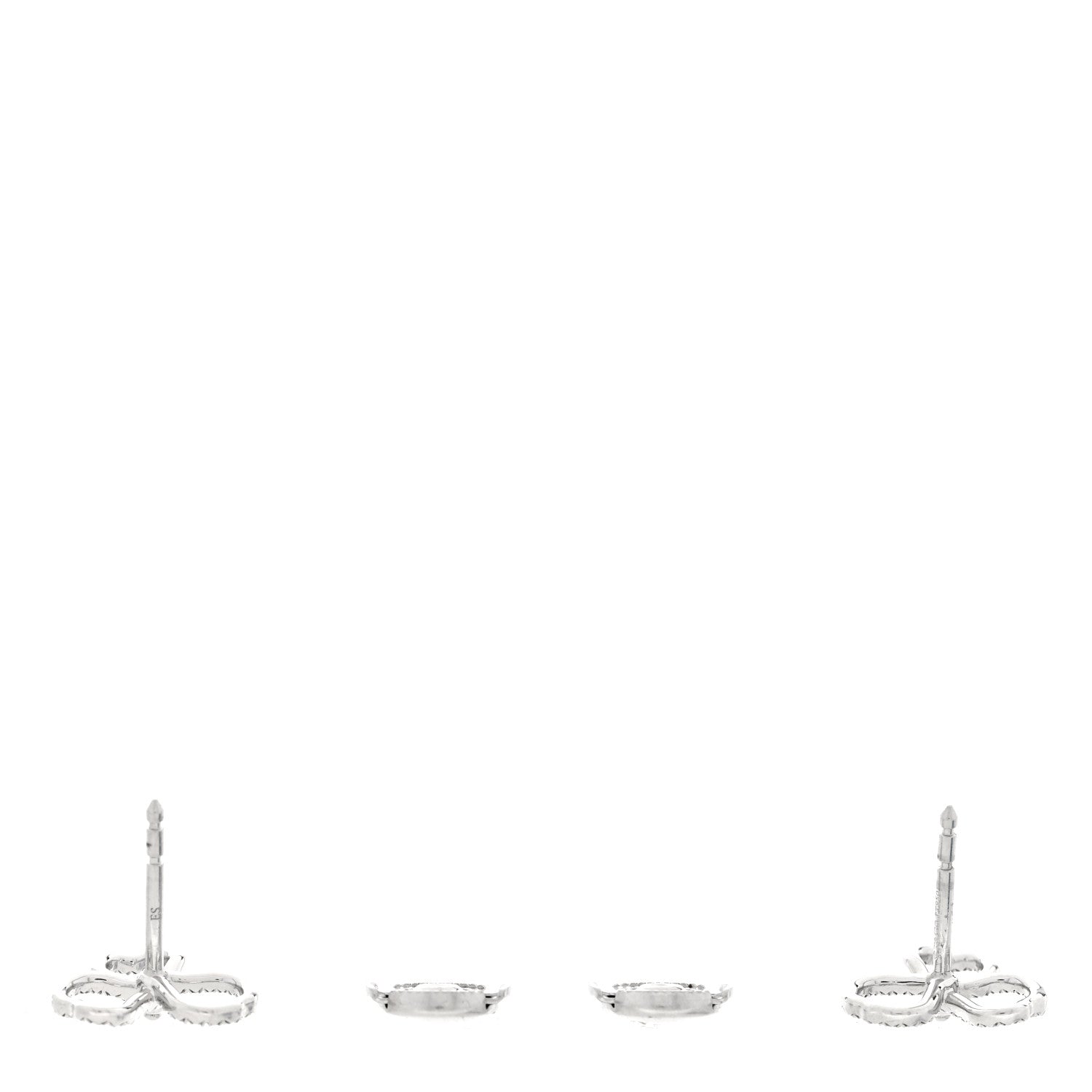 Tiffany Platinum Diamond Paper Flowers Open Flower Earrings 3 of 4