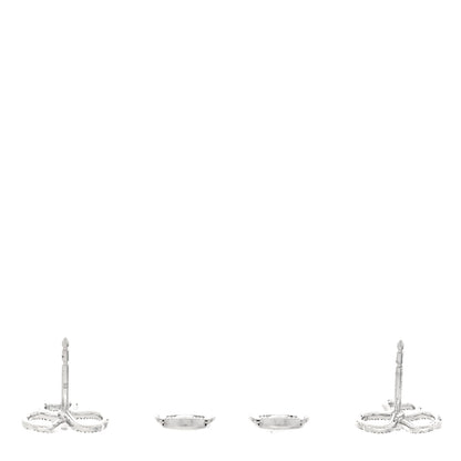 Tiffany Platinum Diamond Paper Flowers Open Flower Earrings 3 of 4