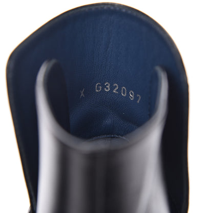 Chanel Calfskin Quilted Cap Toe Boots 36.5 Black Brown 5 of 14