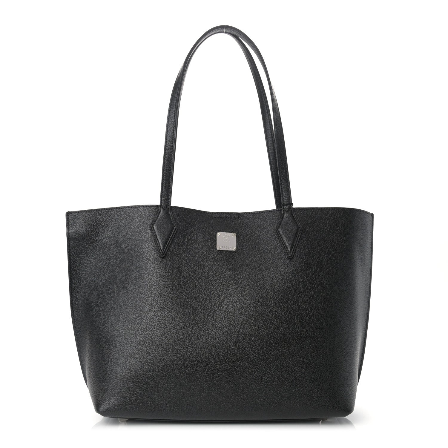 MCM Grained Calfskin Medium Yris Shopper Tote Black 1 of 9