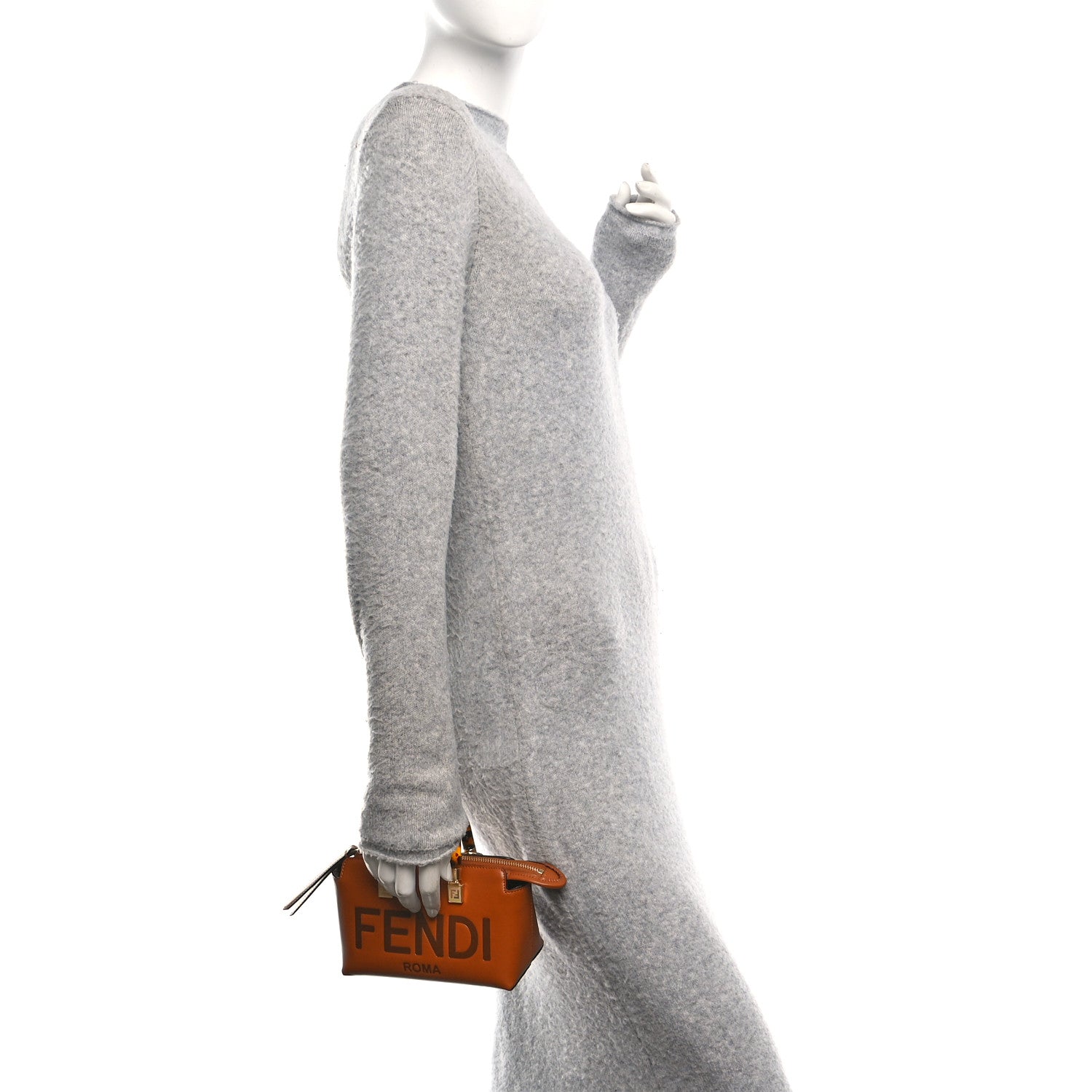Fendi Vitello King Plexiglass Logo Embossed Mini By The Way Top