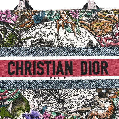 Christian Dior Canvas Embroidered Medium Zodiac Book Tote Latte Multicolor 8 of 10