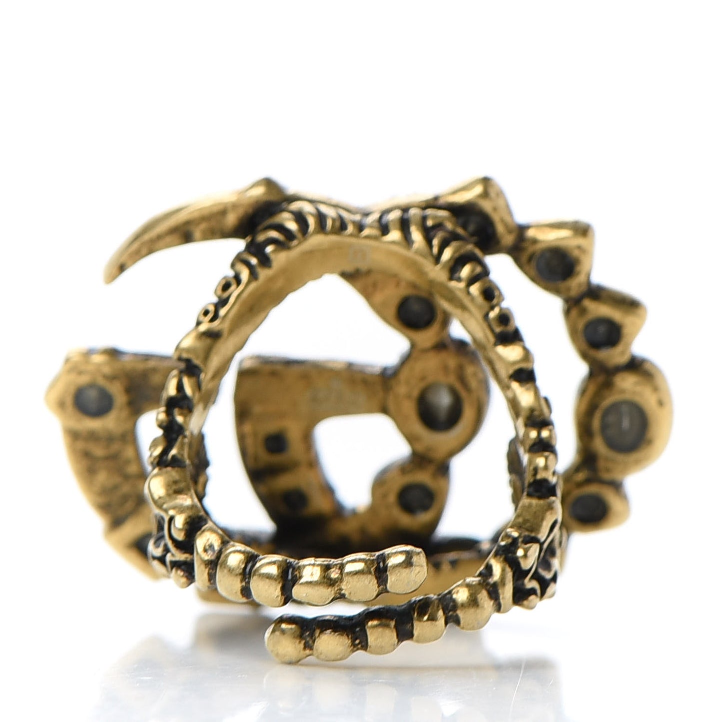 Crystal Double G Ring M Multicolor