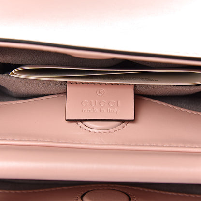 Gucci Nappa Bamboo Web Mini Nymphaea Top Handle Bag Perfect Pink Mystic White 6 of 10