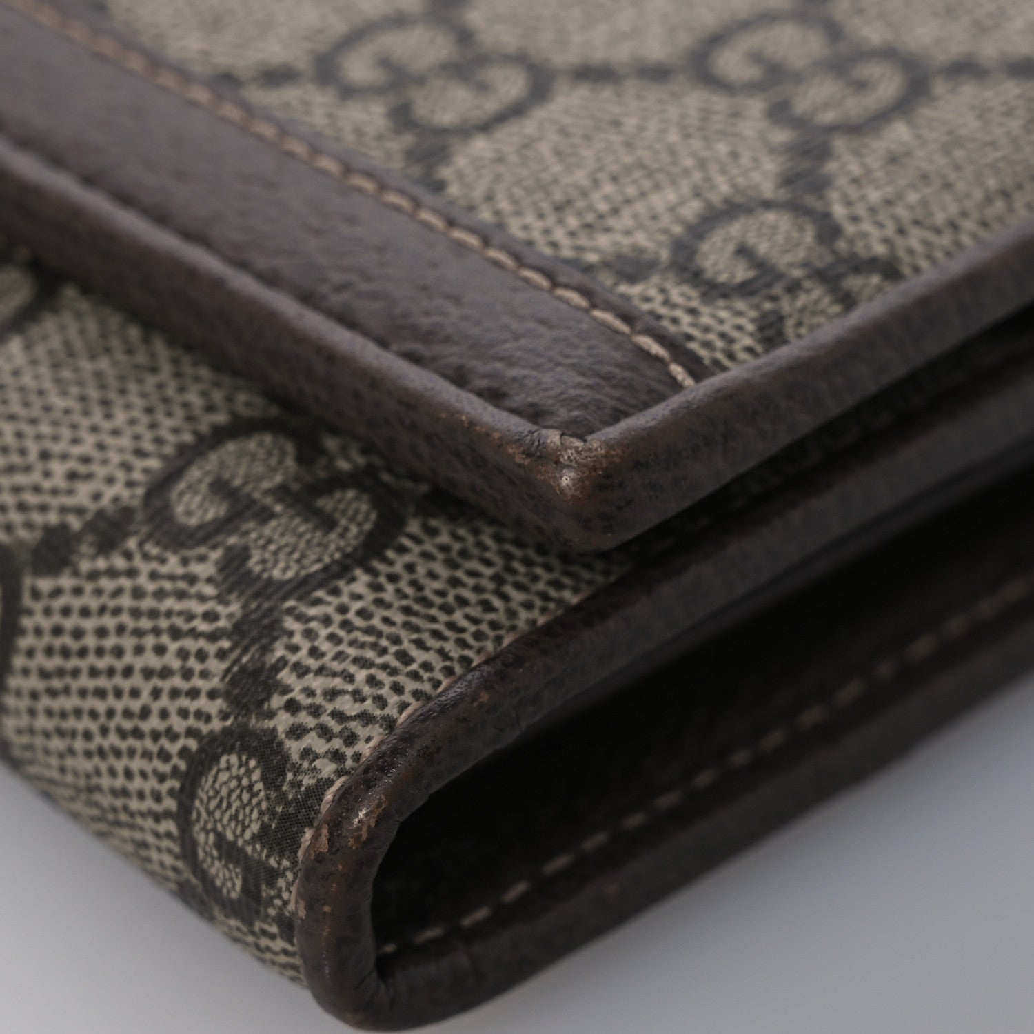 Gucci GG Supreme Monogram Web Ophidia Wallet On Chain Brown 16 of 19