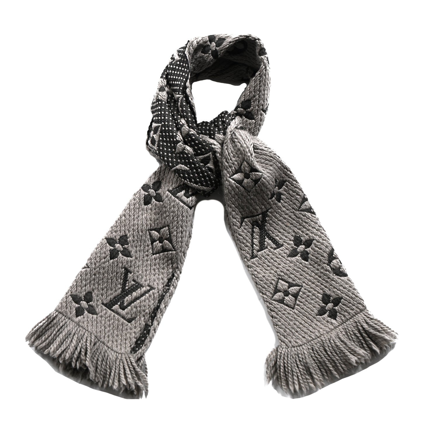 Wool Silk Logomania Scarf Verone