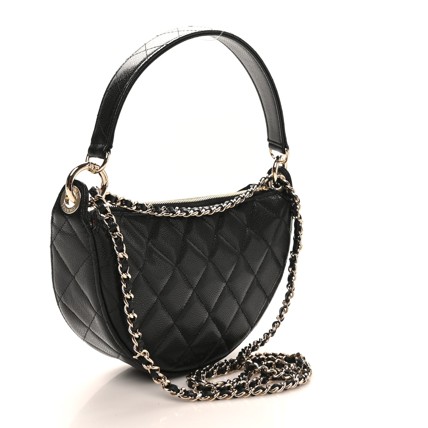 Chanel Caviar Quilted Clutch With Chain Black 3 of 10
