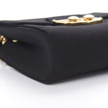 Saint Laurent Satin Chain Shoulder Bag Black 9 of 11