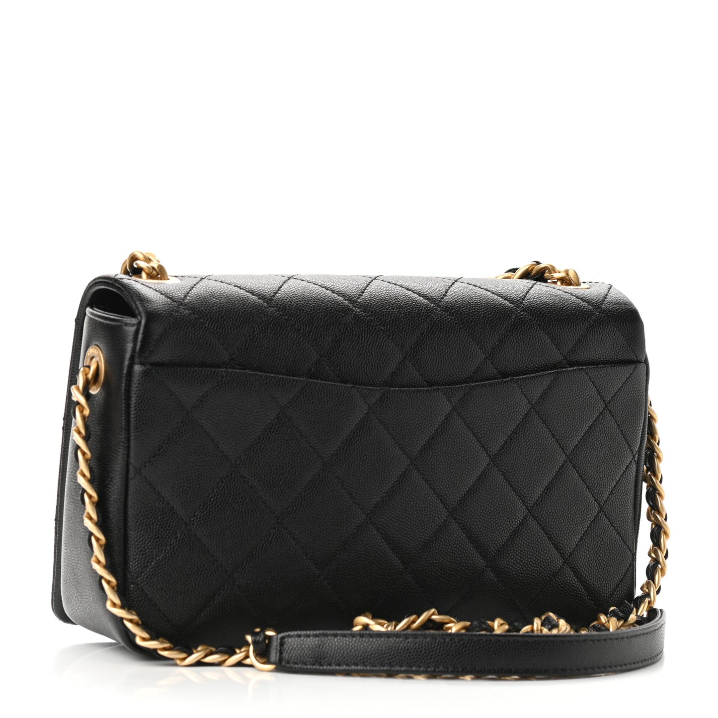 Caviar Quilted Medium Fashion Therapy Flap Bag Black