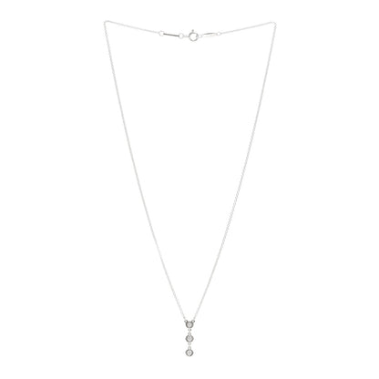 Tiffany Sterling Silver Diamond .15ctw Elsa Peretti Diamonds by the Yard Drop Pendant Necklace 3 of 5