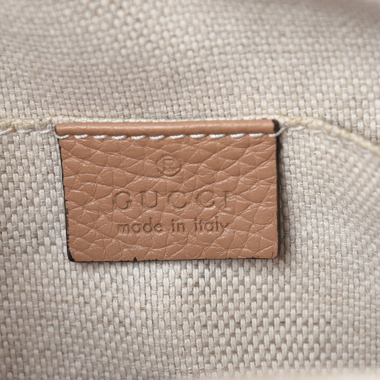 Pebbled Calfskin Small Soho Disco Bag Rose Beige