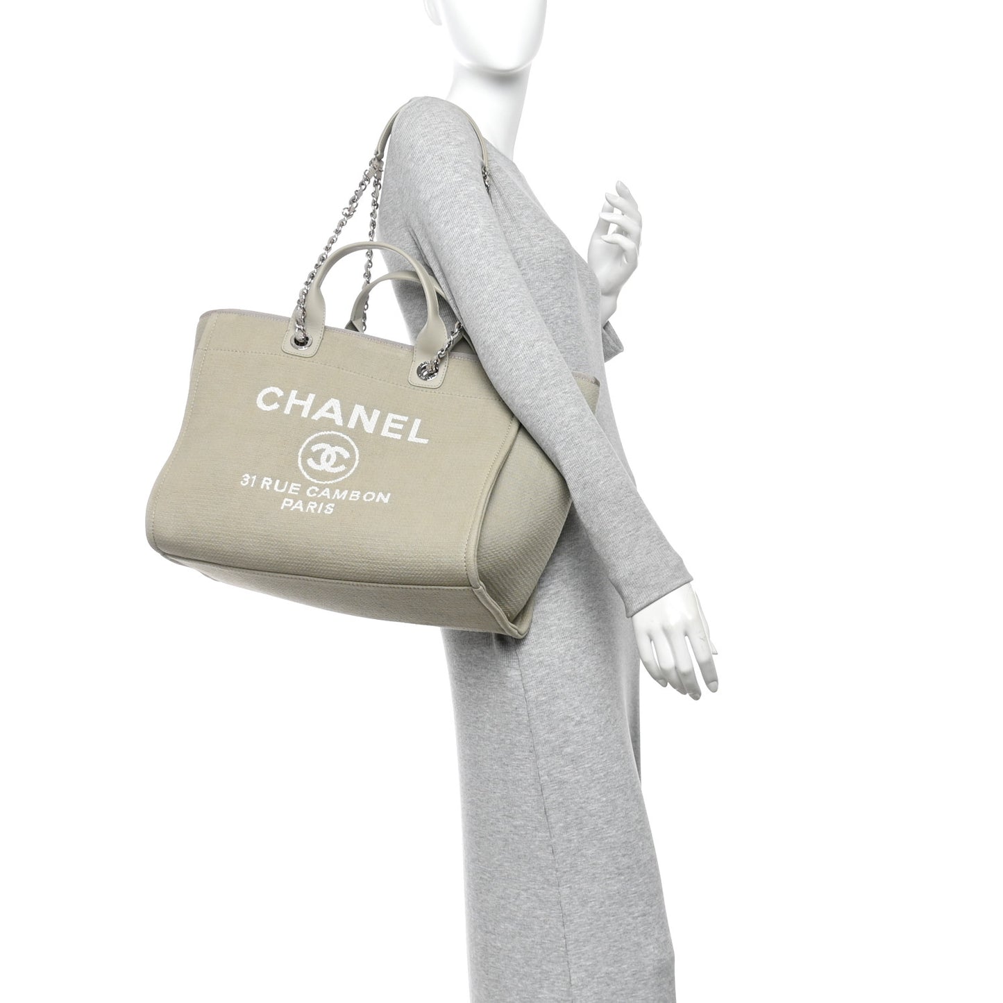 Mixed Fibers Medium Deauville Tote Grey