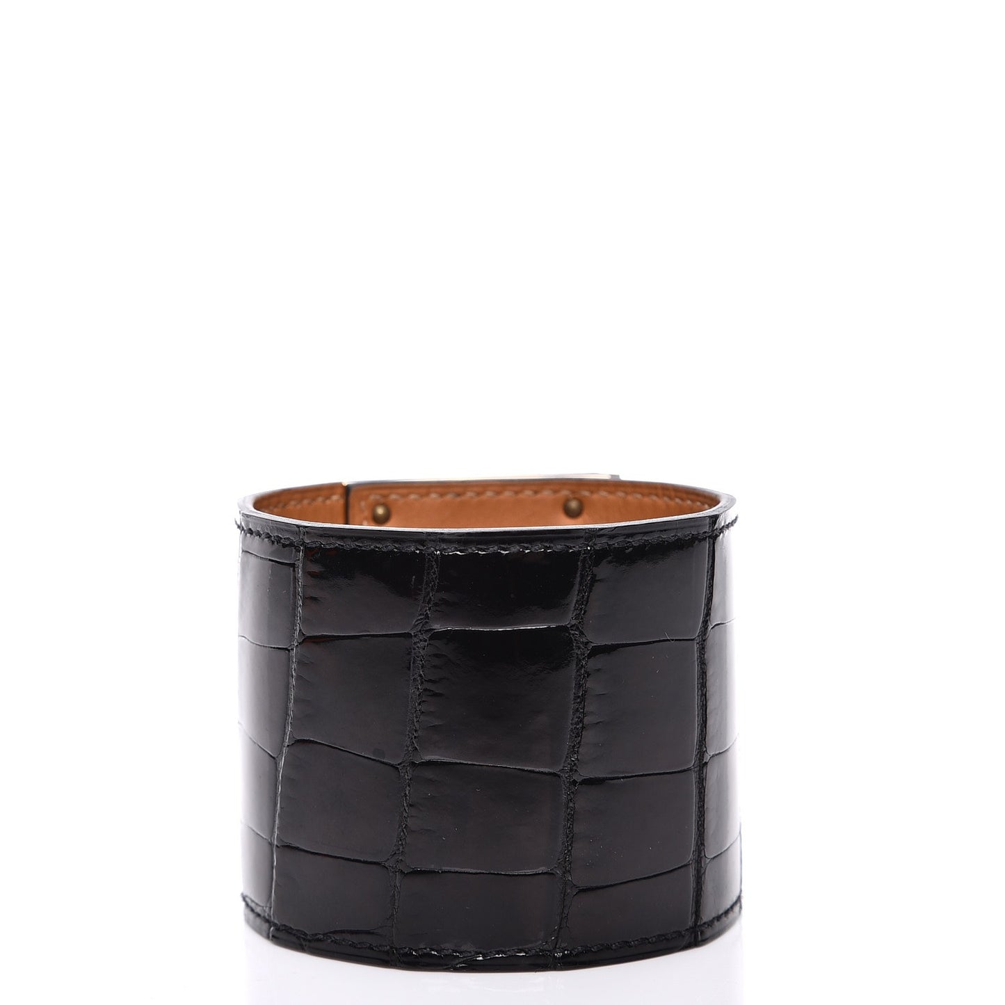 Shiny Alligator Kelly Dog Extreme Bracelet Black Small