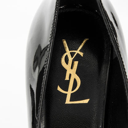 Saint Laurent Vitello Vernice Tribtoo 80 Pumps 38.5 Black 7 of 8