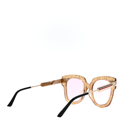 Gucci Acetate Square Frame Web Glitter GG0281SA Sunglasses Gold 4 of 8