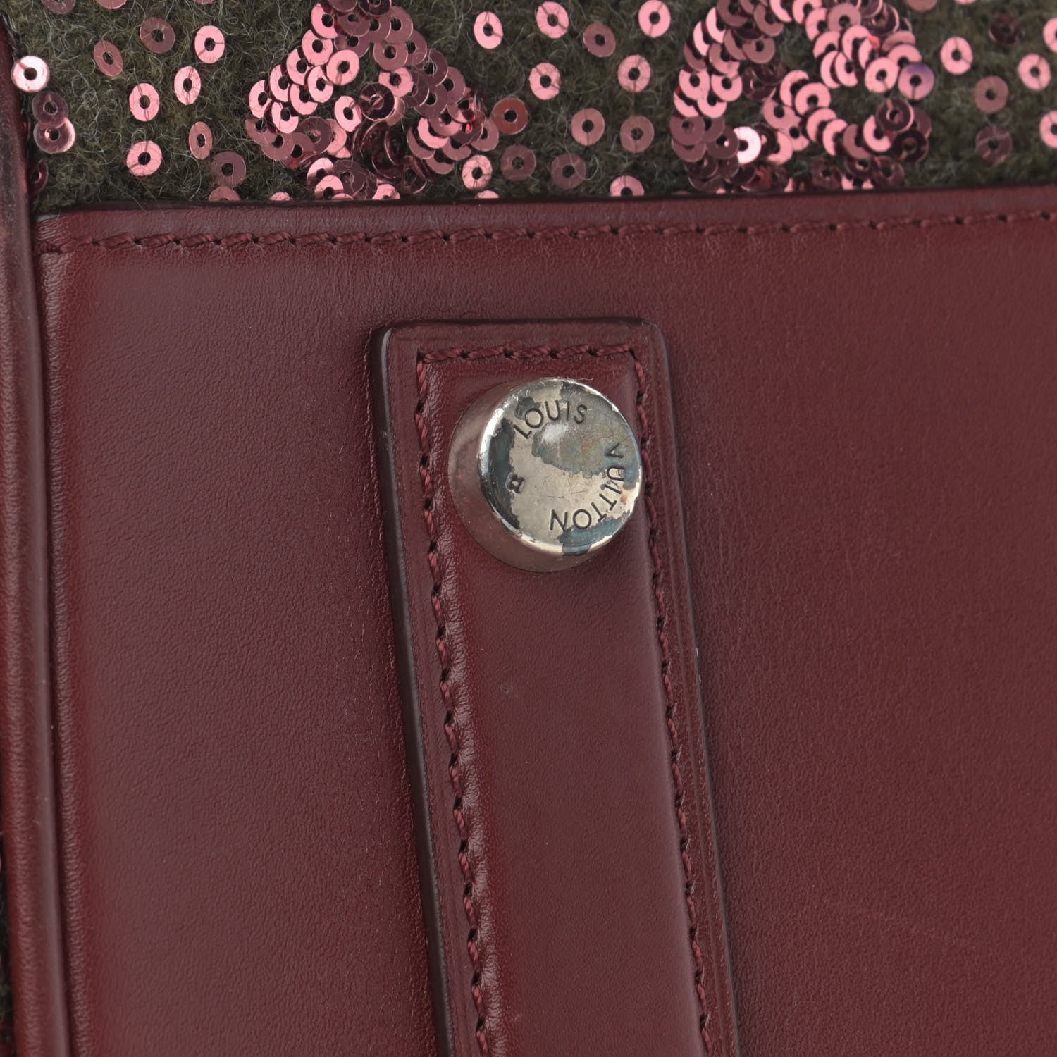 Louis Vuitton Sequin Monogram Sunshine Express Speedy Burgundy 14 of 15