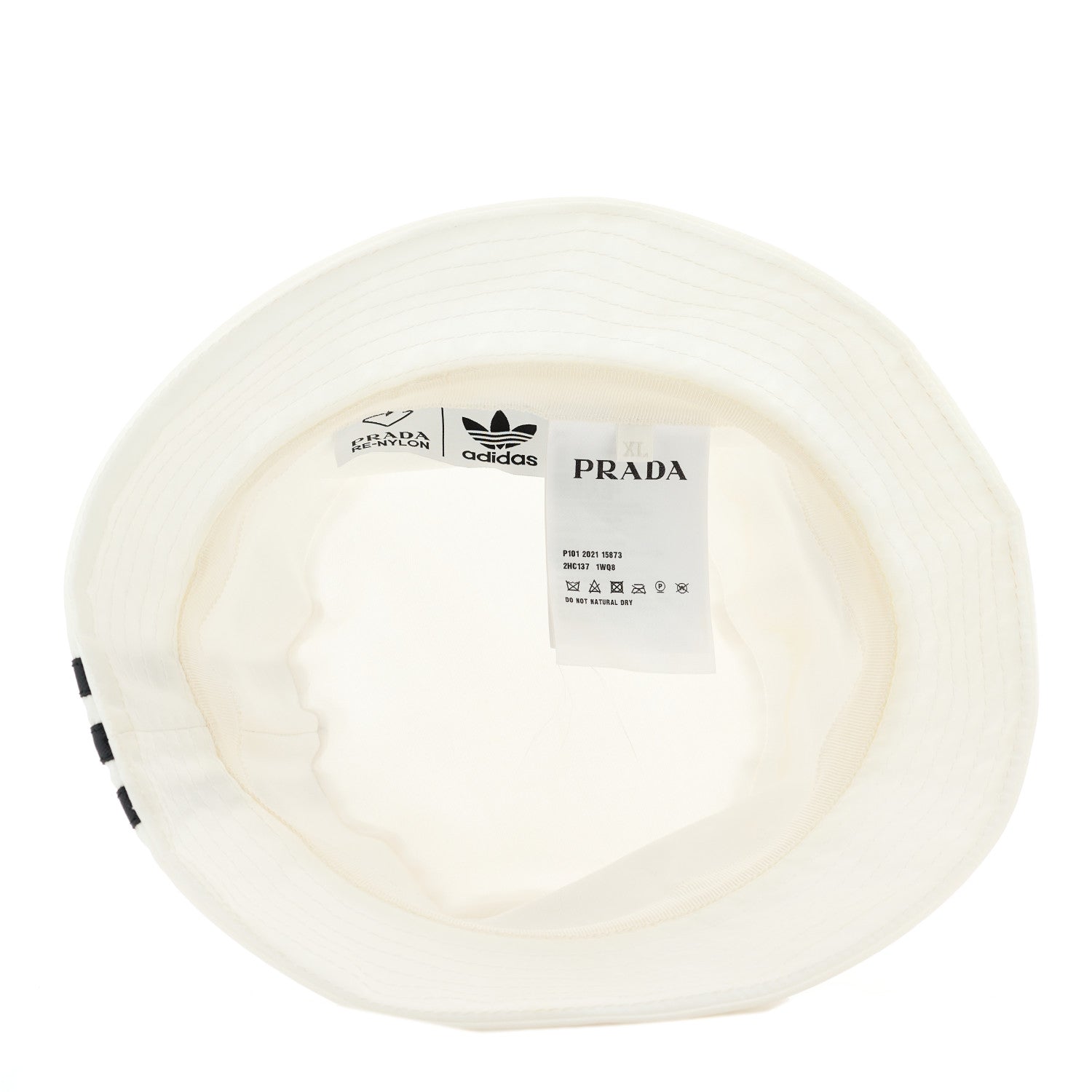Prada X ADIDAS Re-Nylon Mens Bucket Hat XL White 5 of 7