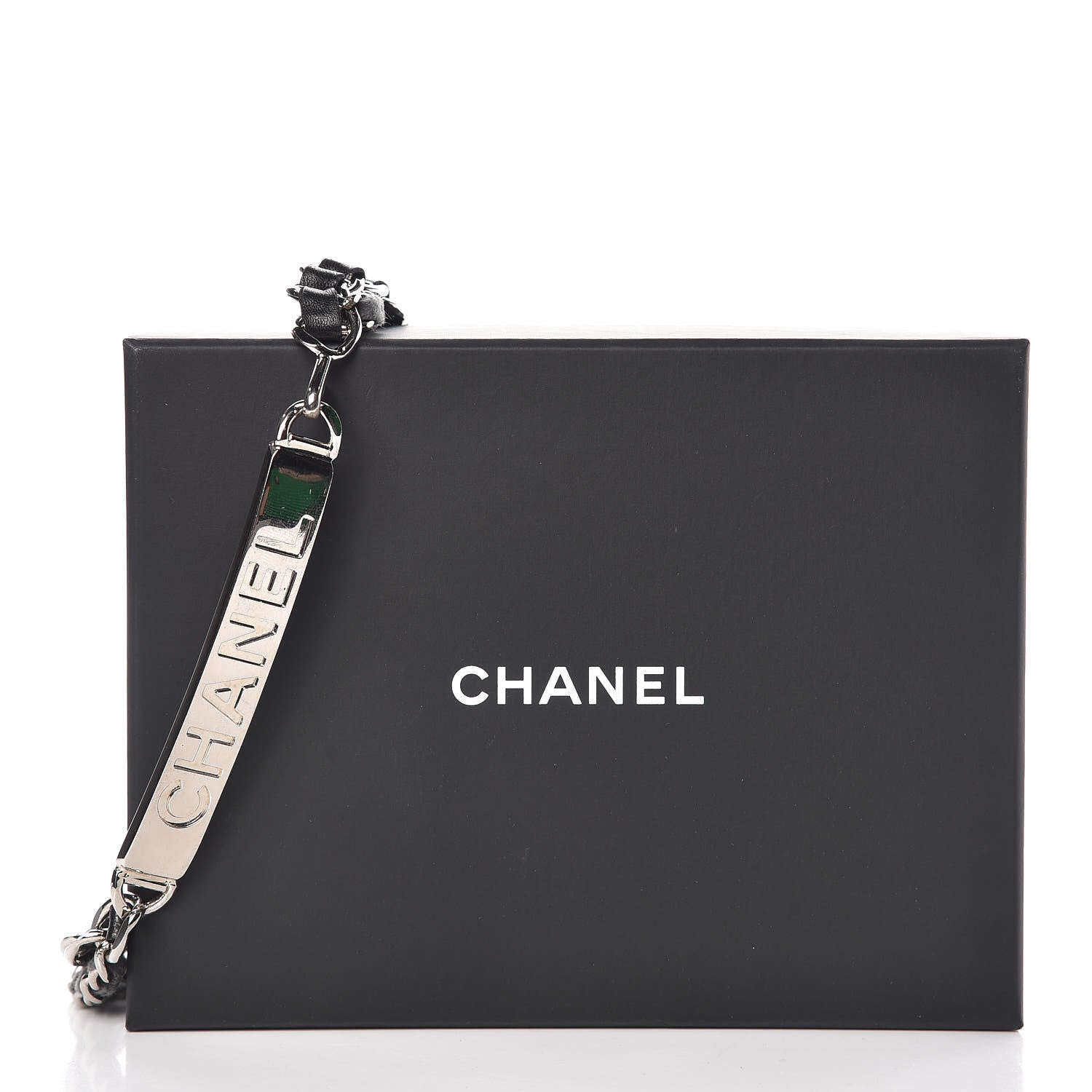 Chanel Lambskin Chain Belt Black Silver 5 of 5