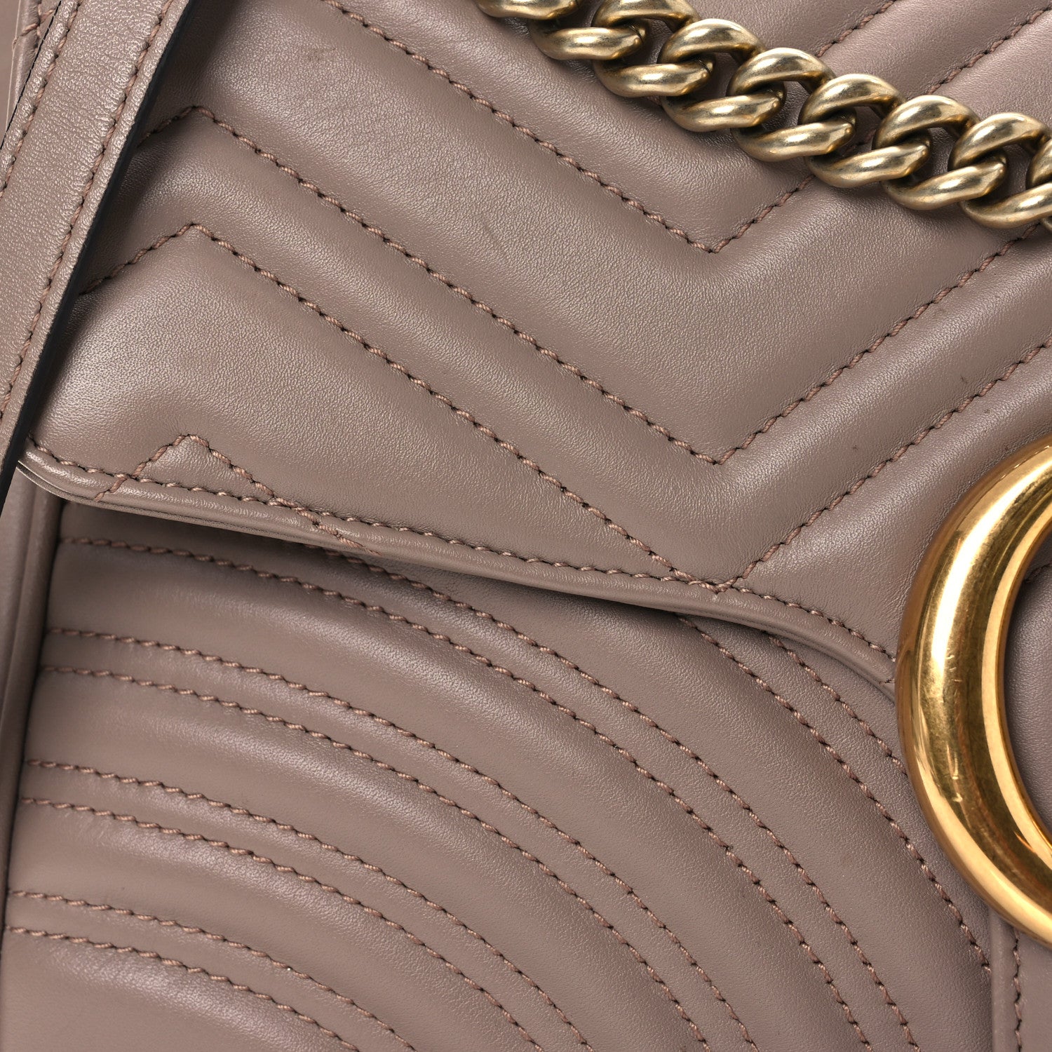 Gucci Calfskin Matelasse Medium GG Marmont Shoulder Bag Porcelain Rose 10 of 15