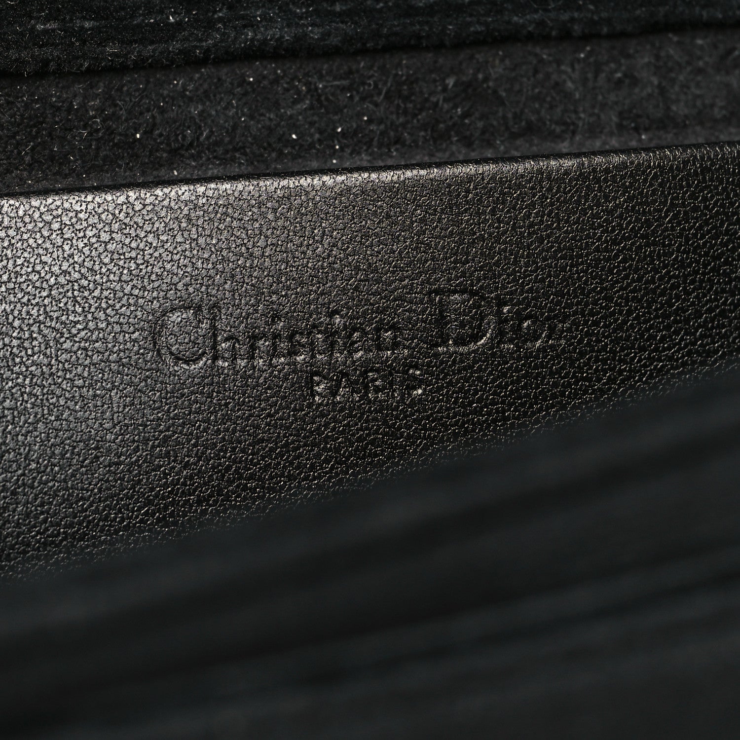 Christian Dior Velvet Diorama Wallet on Chain Pouch Black 6 of 10