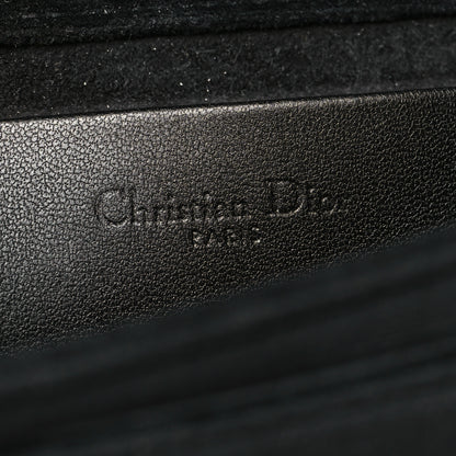 Christian Dior Velvet Diorama Wallet on Chain Pouch Black 6 of 10