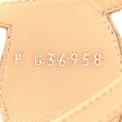 Chanel Lambskin CC Flat Sandals 37 Beige 6 of 8
