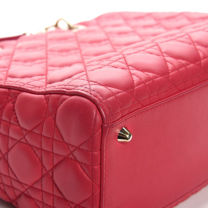 Christian Dior Lambskin Cannage Large Lady Dior Fuchsia 13 of 14