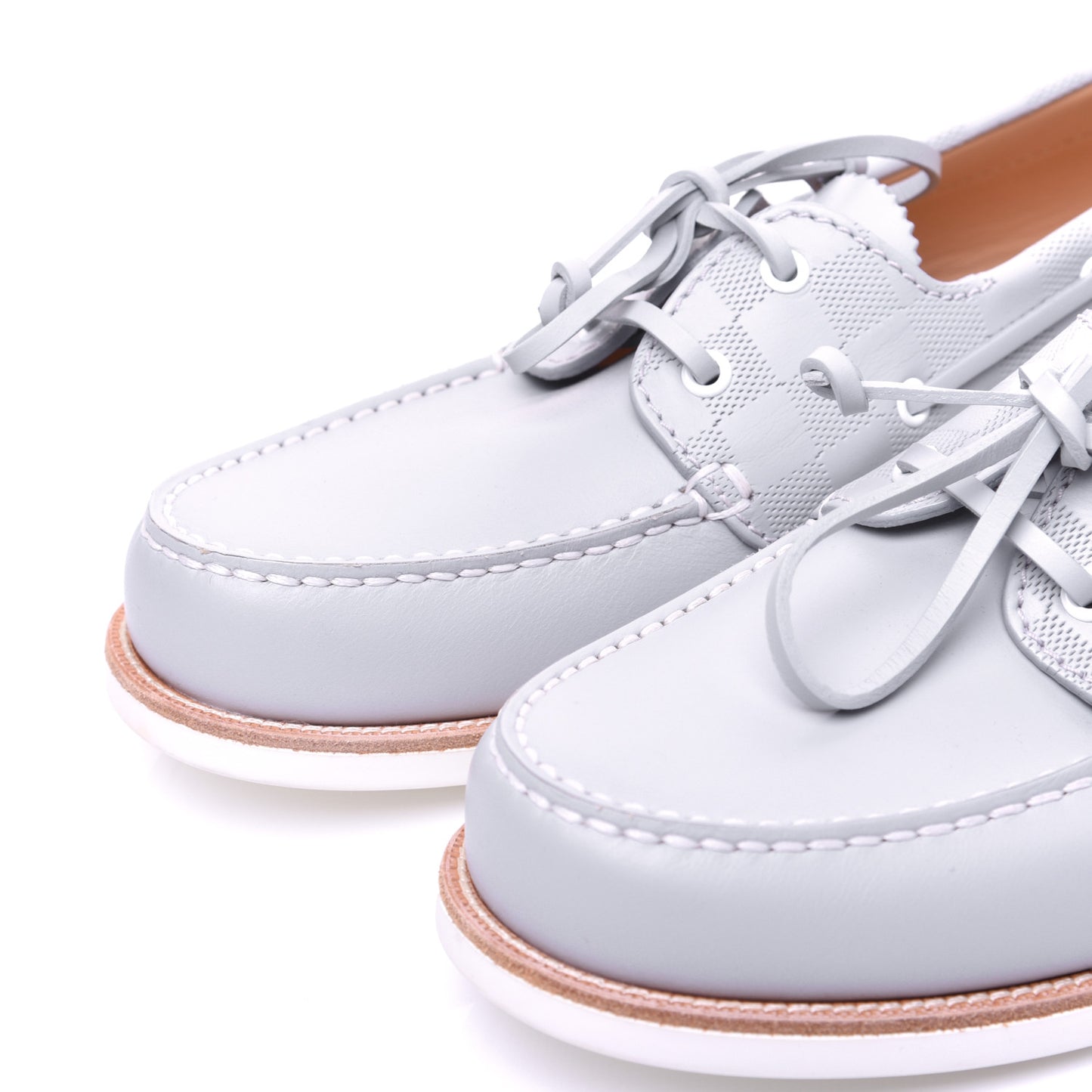 Damier Infini Mens Marina Bay Boat Shoes 11 Gris