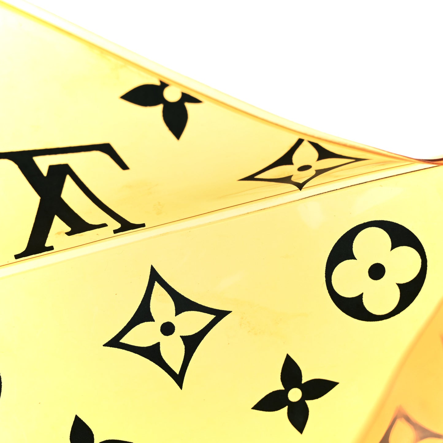 PVC Monogram Printed Envelope Pouch Orange