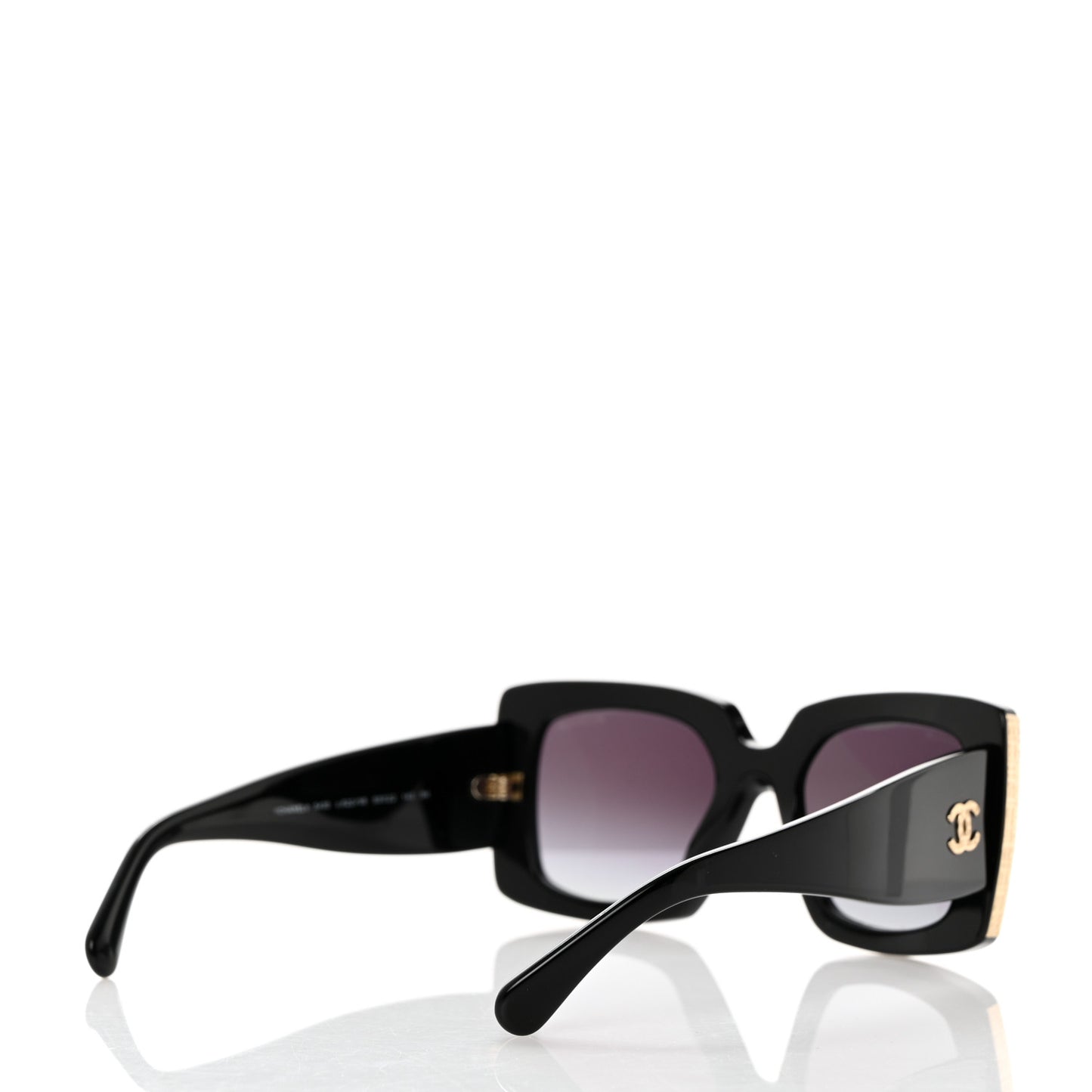 Acetate Rectangle Sunglasses 5435 Black