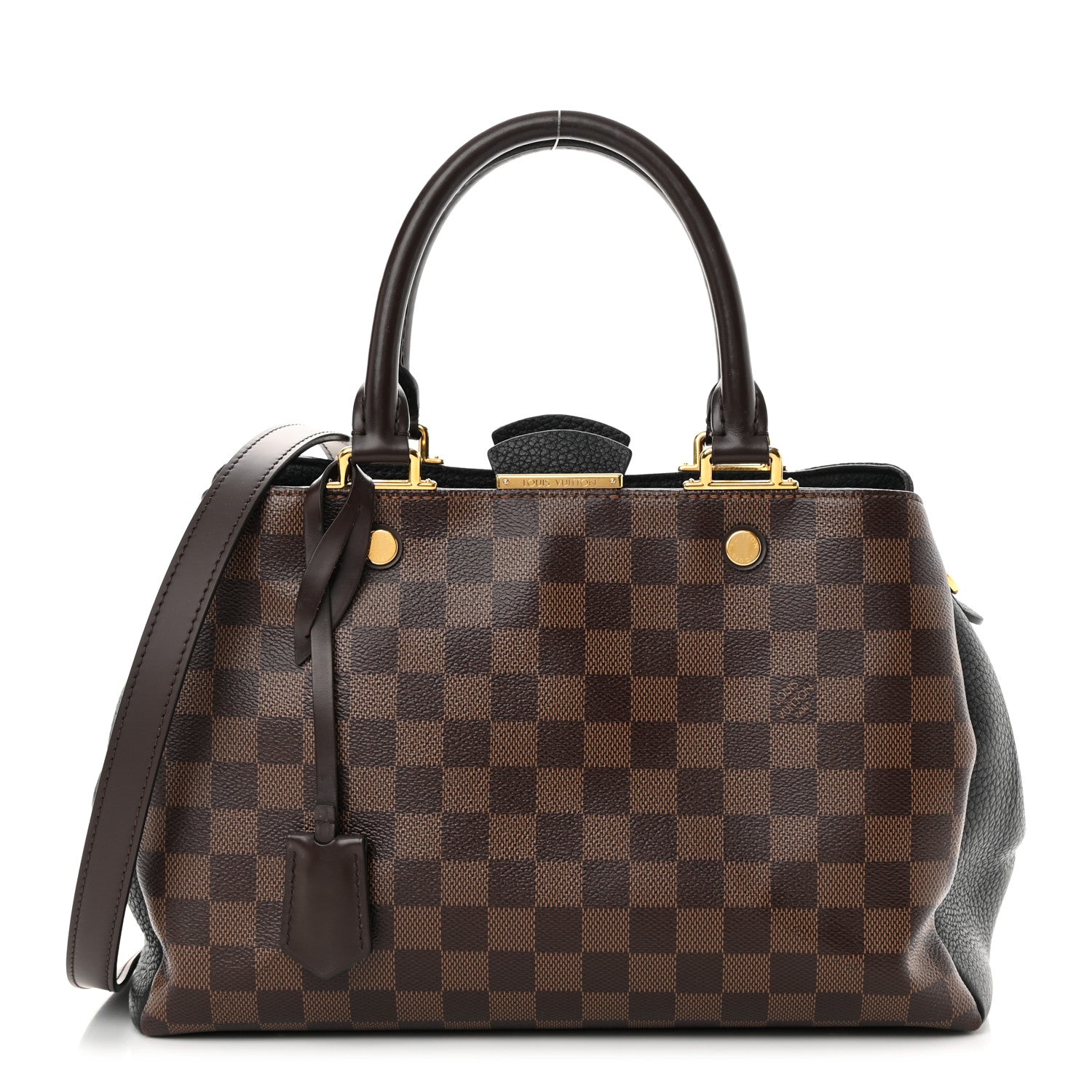 Louis Vuitton Damier Ebene Cuir Taurillon Brittany Black 1 of 14