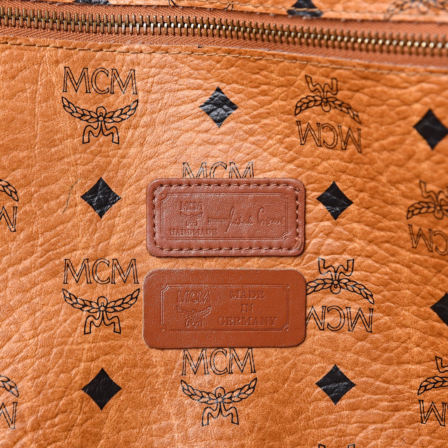 MCM Visetos Shoulder Bag Cognac 15 of 16