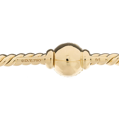 David Yurman 18K Yellow Gold Diamond 2.6mm Solari Center Station Bracelet 3 of 3