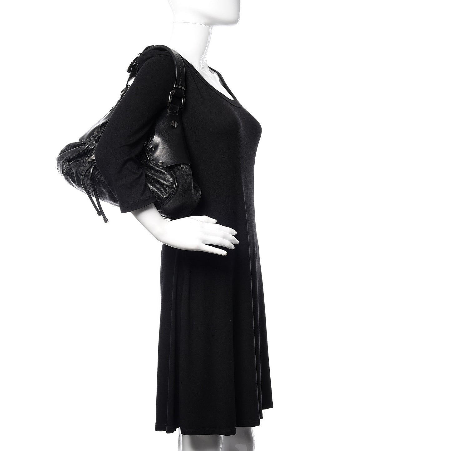 Calfskin Warrior Hobo Black