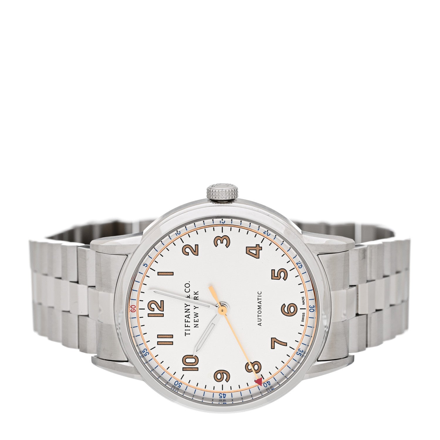 Tiffany Stainless Steel 34mm CT60 3-Hand Automatic Watch 2 of 5