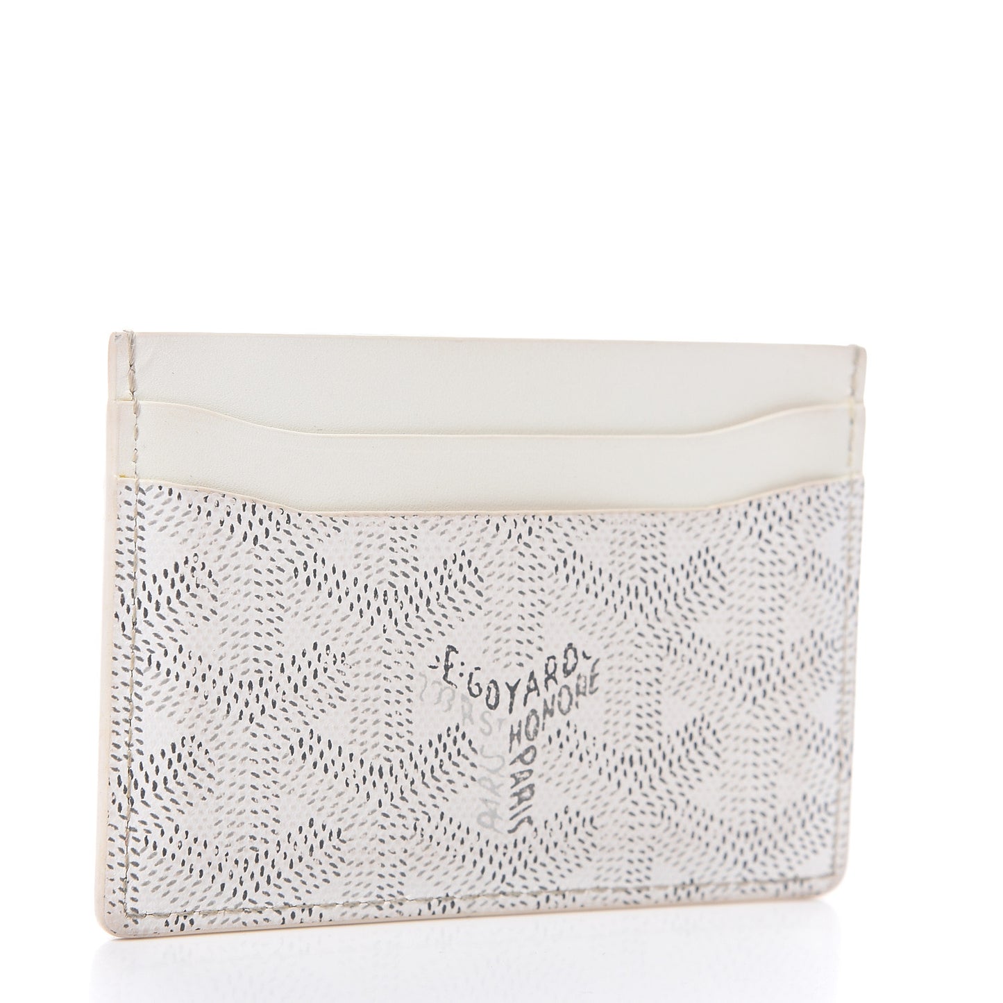 Goyardine Saint Sulpice Card Holder White