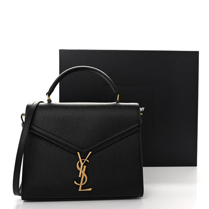 Saint Laurent Grain de Poudre Medium Classic Monogram Cassandra Top Handle Black 10 of 10