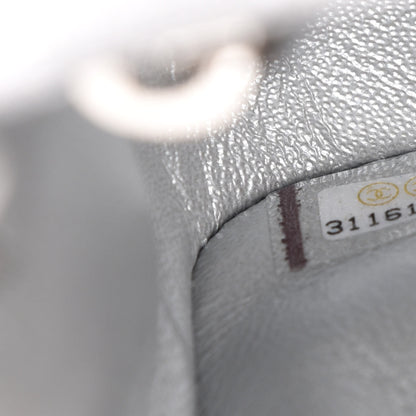 Chanel Metallic Lambskin Quilted Mini Square Flap Silver 9 of 11